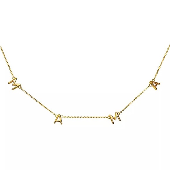 MAMA Trending Necklace in Gold or Silver - Picture 3 of 3